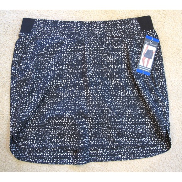 Pants - Cypress Club‎ Skort Built-in Shorts Tummy Smoothing Women's Black Stretch NEW!